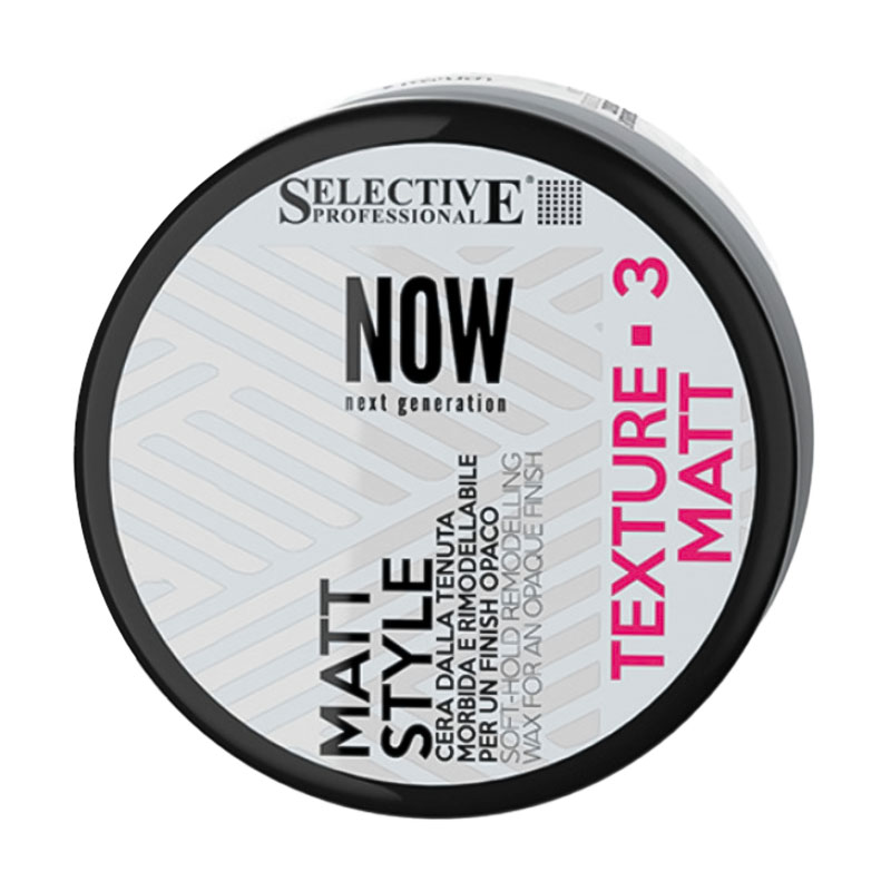Ремодулювальний віск для волосся Selective Professional Now Next Generation Matt Style Рівень фіксації 3, з матовим ефектом, 100 мл